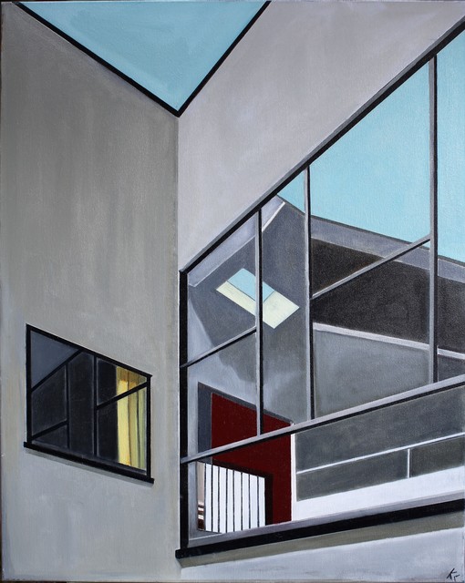 Karen Lynn, ‘'Window Angles' Oil on Canvas Painting’, 2019, Painting, Oil on Canvas, Ai Bo Gallery