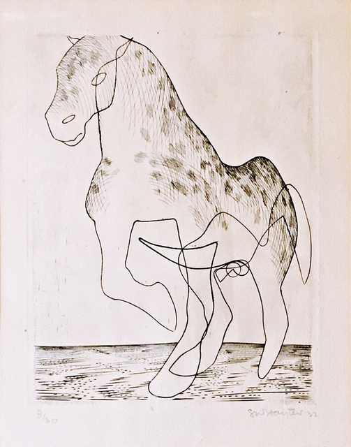 Stanley William Hayter, ‘Big Horse (Black & Moorhead 46)’, 1932, Print, Engraving & Drypoint on antique white Canson Vidalon laid paper, Alpha 137 Gallery