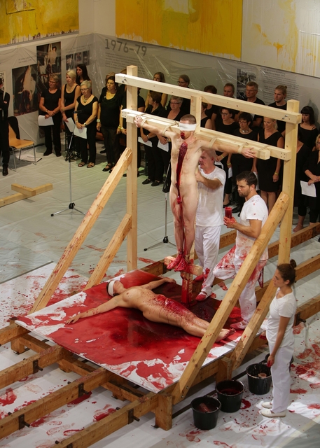 Hermann Nitsch, ‘155. Aktion, 1.9.2018, Nitsch Museum Mistelbach, Fotograf: Daniel Feyerl’, 2018, Galerie Elisabeth & Klaus Thoman