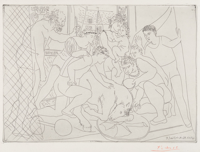 Pablo Picasso, ‘Dying Horse Surrounded by a Family of Acrobats’, 1931, Christopher-Clark Fine Art