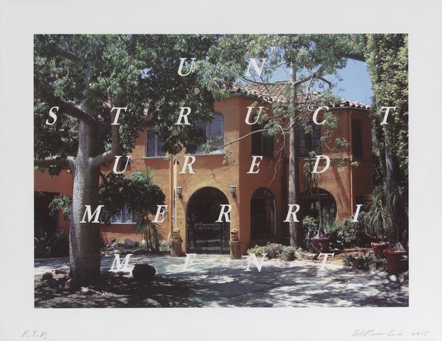 Ed Ruscha, ‘Unstructured Merriment’, 2016, Gemini G.E.L. at Joni Moisant Weyl