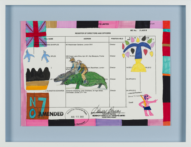 Carla Busuttil, ‘Gaucho Hippo’, 2019, Drawing, Collage or other Work on Paper, Mixed Media on Paper, Goodman Gallery