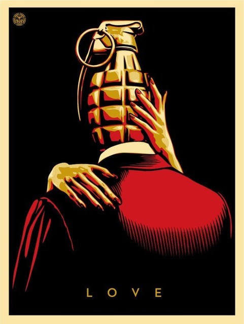 Shepard Fairey, ‘Love is the drug’, 2019, AYNAC Gallery