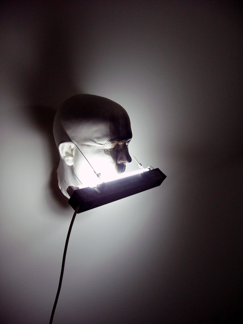 Bernardí Roig, ‘Mouth-light exercises (vol. II)’, 2009, Installation, Polyester resin, wood, iron and fluorescent light, Galerie Klüser