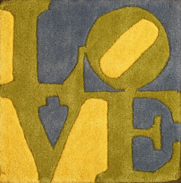 After Robert Indiana, ‘SPRING; SUMMER; AUTUMN; WINTER’, Reproduction, Four miniature 'Love' rugs, Sworders