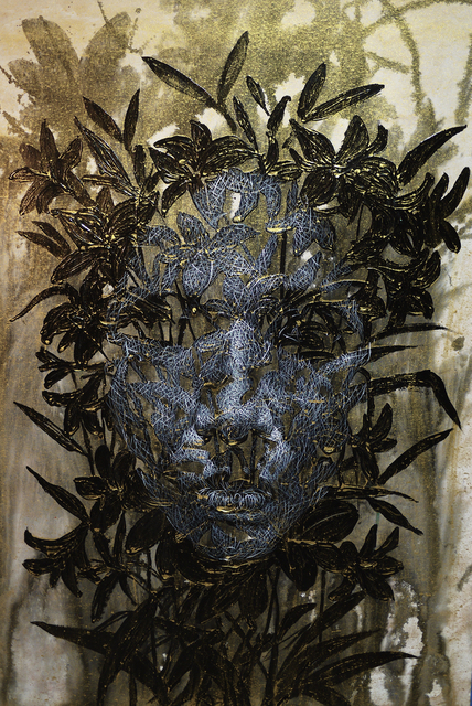 Uttaporn Nimmalaikaew, ‘Black flowers No.1’, 2019, S.A.C. Gallery Bangkok