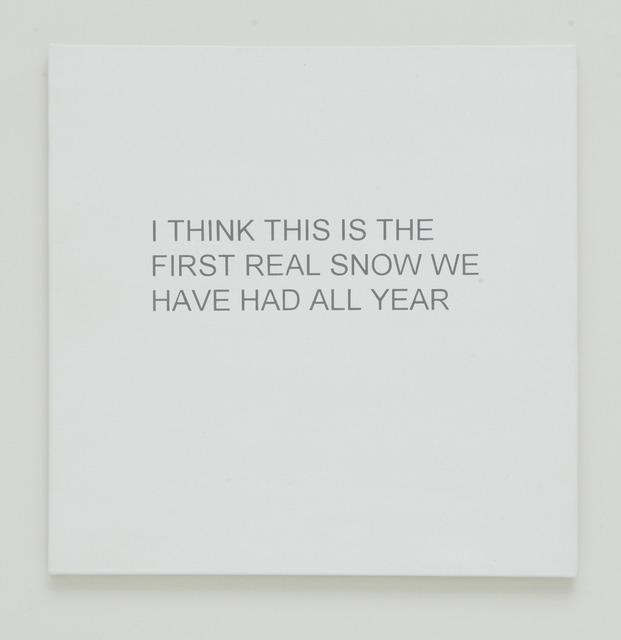 Allison L. Wade, ‘Break-up Text Painting: I Think This is the First Real Snow’, 2013, Rick Wester Fine Art