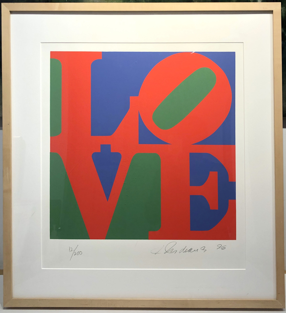 Robert Indiana, ‘LOVE, (Red, Purple, Green) from The Book of Love portfolio’, 1996, Print, Serigraph in colors on ANW Crestwood Museum paper, Woodward Gallery
