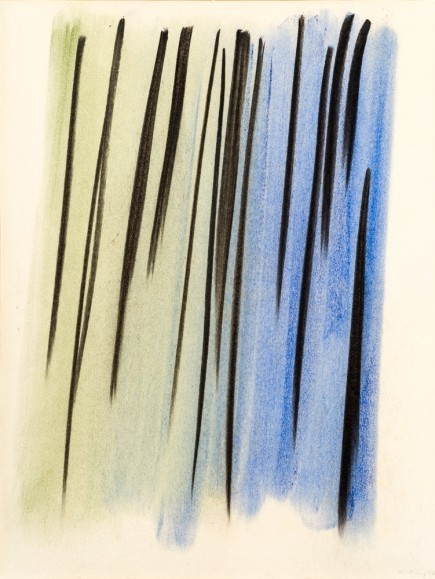 Hans Hartung, ‘Composition abstraite’, 1957, Drawing, Collage or other Work on Paper, Pastel and pencil on paper laid down on canvas, BAILLY GALLERY