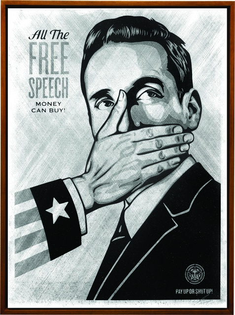 Shepard Fairey, ‘Pay Up or Shut Up’, 2015, Underdogs Gallery