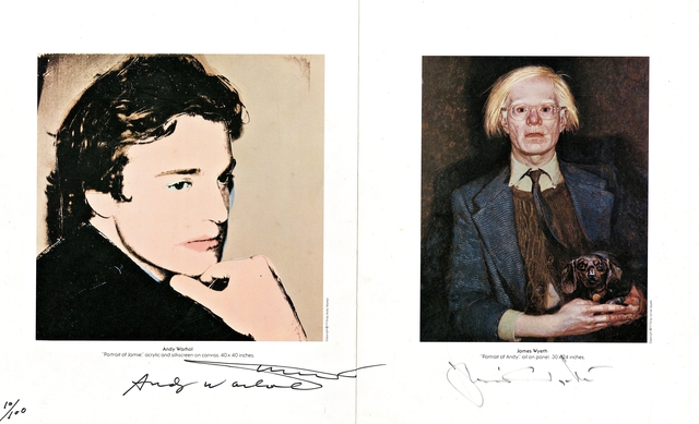 Andy Warhol, ‘Andy Warhol & Jamie Wyeth: Portraits of Each Other (Signed by both Wyeth & Warhol)’, 1976, Alpha 137 Gallery