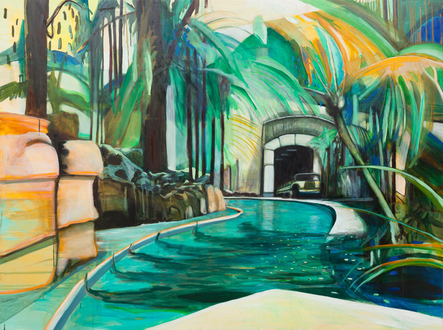 Louise Thomas, ‘Artificial Spring and Palms’, 2013, Painting, Oil and acrylic on canvas, BISCHOFF/WEISS