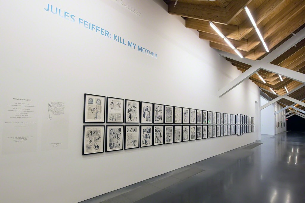 Installation view of "Parrish Perspectives–Jules Feiffer: Kill My Mother", on view at the Parrish Art Museum March 15, 2015 – April 26, 2015. Photo: Daniel Gonzales. Installation view of "Parrish Perspectives–Jules Feiffer: Kill My Mother", on view at the Parrish Art Museum March 15, 2015 – April 26, 2015. Photo: Daniel Gonzales.