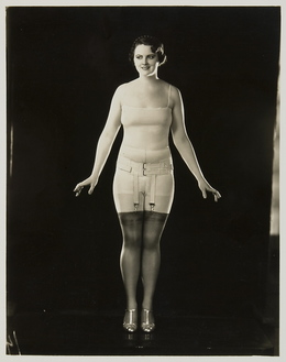 Berlei Ltd, ‘Model wearing Berlei girdle and brassiere’, ca. 1930, Powerhouse Museum