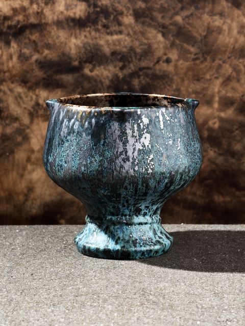 Pierre Adrien Dalpayrat, ‘Malachite Chalice Vase’, ca. 1895, Jason Jacques Gallery