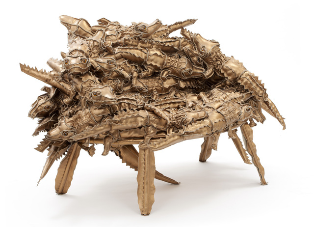 Humberto and Fernando Campana, ‘Leather Alligator Banquete chair’, 2011, Giustini/Stagetti Galleria O. Roma