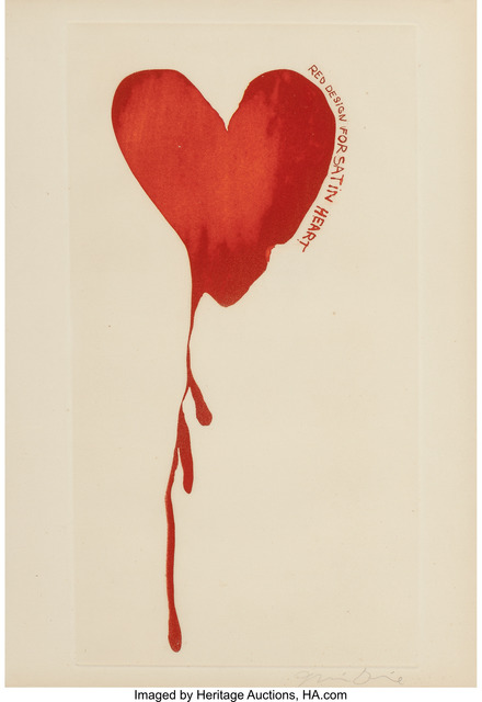 Jim Dine, ‘Red Design for Satin Heart’, 1968, Print, Aquatint in colors, Heritage Auctions
