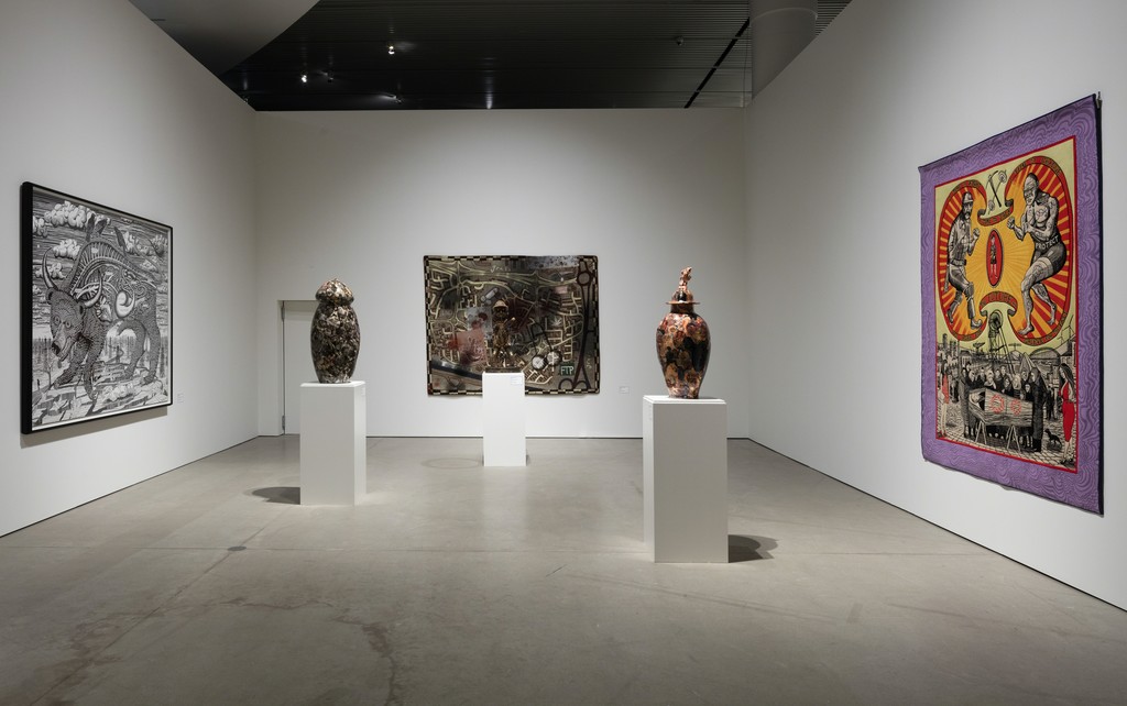 Grayson Perry, Hold Your Beliefs Lightly, installation view ARoS 2016, photo Anders Sune Berg Grayson Perry, Hold Your Beliefs Lightly, installation view ARoS 2016, photo Anders Sune Berg