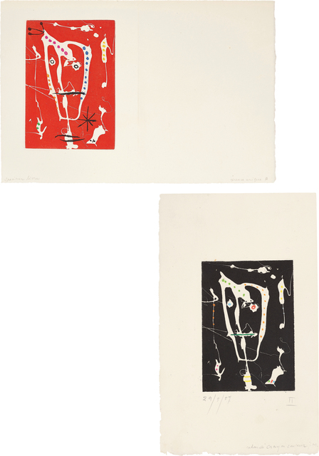 Joan Miró, ‘Les brisants (The Breakers): two impressions’, 1958, Phillips
