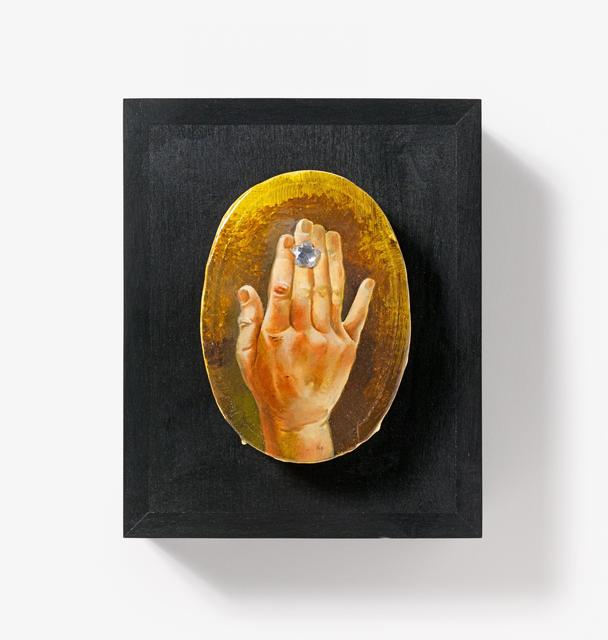 Steve Viezens, ‘Untitled (Hand)’, 2010, Mixed Media, Oil and rhinestone on synthetic material, Van Ham