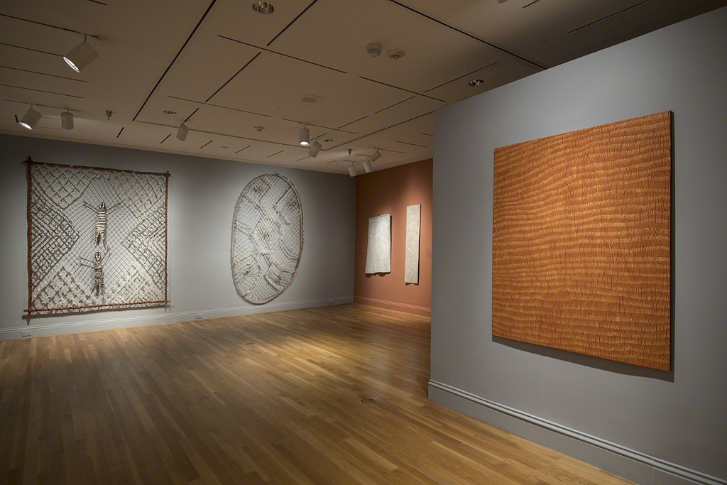 Installation view of Marking the Infinite: Contemporary Women Artists from Aboriginal Australia at The Phillips Collection. Photo: Lee Stalsworth Installation view of Marking the Infinite: Contemporary Women Artists from Aboriginal Australia at The Phillips Collection. Photo: Lee Stalsworth
