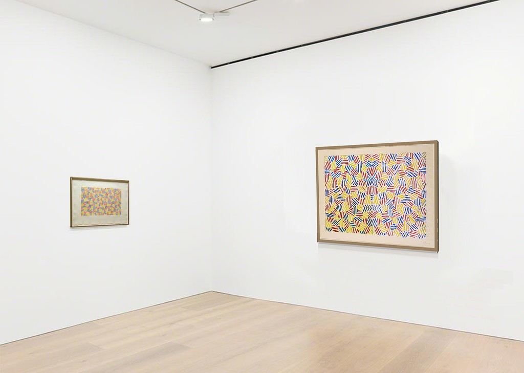 2 Jasper Johns crosshatch works: Jasper Johns Untitled I, left, & Jasper Johns Corpse & Mirror available from Joseph K. Levene Fine Art, Ltd. 2 Jasper Johns crosshatch works: Jasper Johns Untitled I, left, & Jasper Johns Corpse & Mirror available from Joseph K. Levene Fine Art, Ltd.
