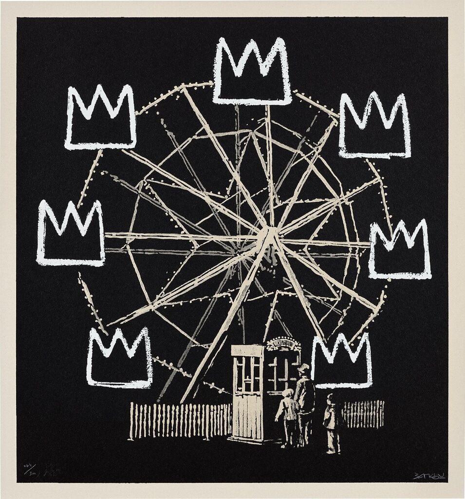 Banksy - Banksquiat (Grey)