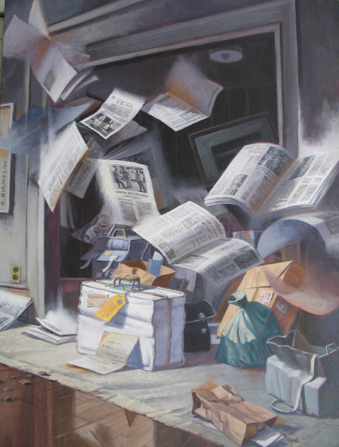 Robert Birmelin, ‘Intellectual Baggage’, 1995, Painting, Acrylic on canvas, Stanek Gallery