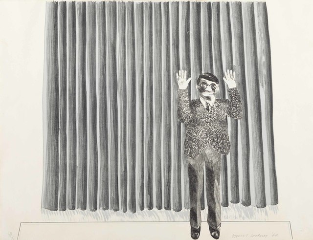 David Hockney, ‘Figure by a Curtain’, 1964, Christie's