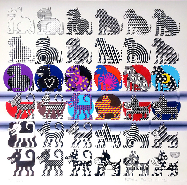 Pedro Friedeberg, ‘36 perritos, catálogo canino’, 2016, Print, Silkscreen print, MAIA Contemporary