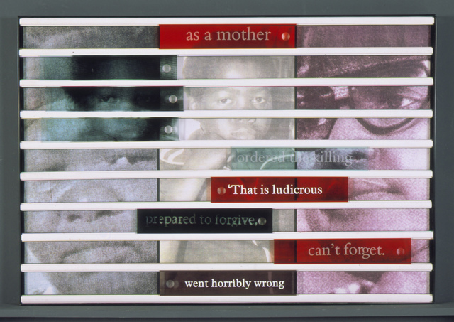 Sue Williamson, ‘Truth Games: Joyce Seipei – as a mother – Winnie Madikizela-Mandela’, 1998, Sculpture, Colour laser prints, wood, metal, plastic, perspex, Goodman Gallery