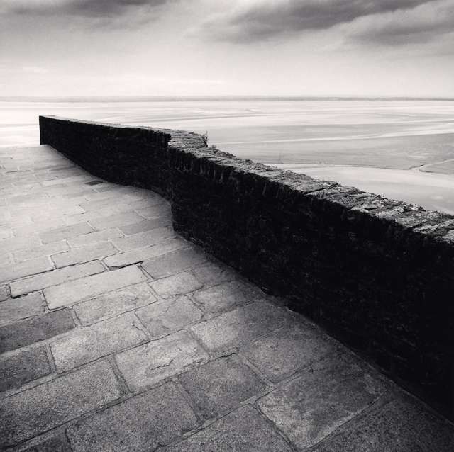 Michael Kenna, ‘Winding Wall - Mont St. Michel, France. ’, 2004, Photography, Sepia toned silver gelatin print, Galeria de Babel