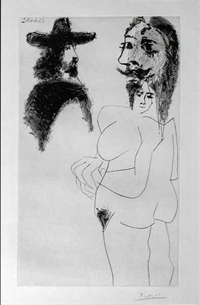 Pablo Picasso, ‘BEAU GENTILHOMME ESPAGNOL ET FEMME À BARBE (B. 1743)’, 1968, Marcel Katz Art