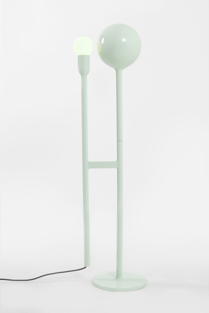 Pierre Charpin, ‘"Mini Eclipse"’, 2012, Design/Decorative Art, Glossy white lacquered resin and metal, with a rotating arm.
Color below : Alpine Green: BS14C31, Galerie kreo
