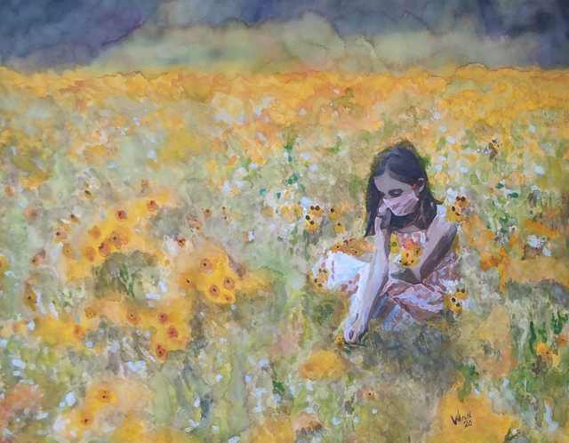 Penny Winn, ‘Think of Those That Have Left Us’, 2020, Painting, Watercolor and Ink, Estrada Garcia Gallery