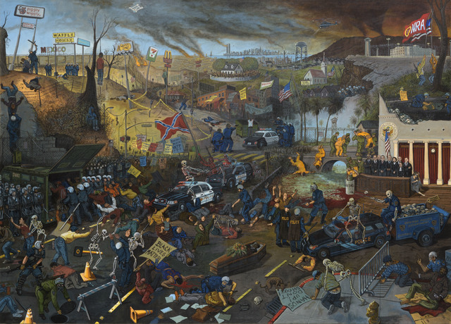 Sandow Birk, ‘The Triumph of Fear’, 2016, Painting, Acrylic on canvas, P.P.O.W