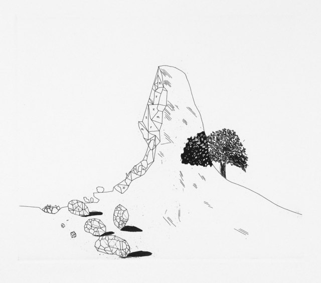 David Hockney, ‘The Glass Mountain Shattered’, 1969, Print, Aquatint and etching, Goldmark Gallery