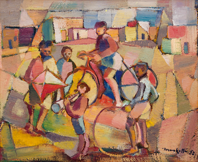 Dirk Meerkotter, ‘Children with a Kite and Bicycle’, Strauss & Co