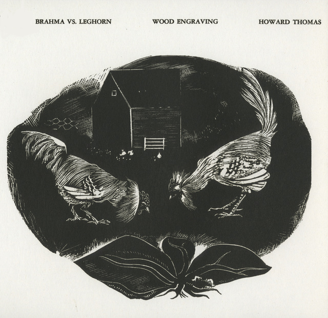 Howard Thomas, ‘Brahma v. Leghorn ’, 1937, David Barnett Gallery