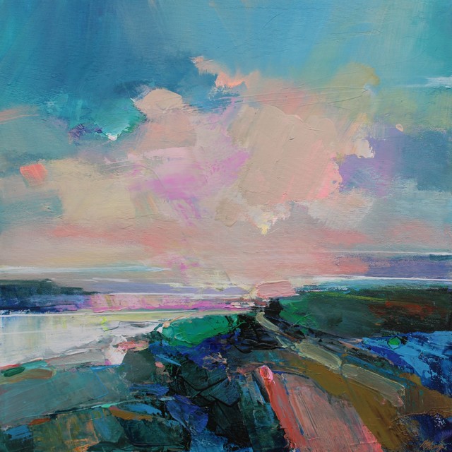 Magdalena Morey | Glowing Skies 2 - original coastal landscape painting ...