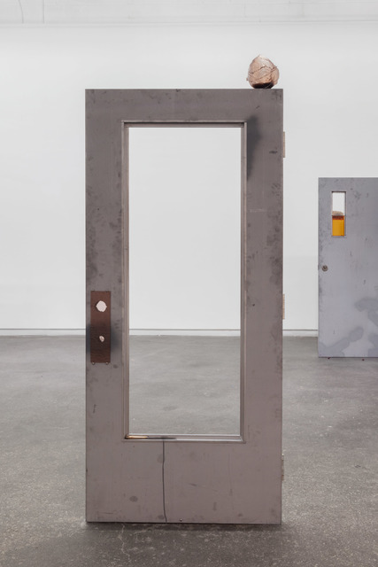 Nadia Belerique, ‘Body Farm’, 2019, Sculpture, Fire door, stained glass, found objects, Daniel Faria Gallery