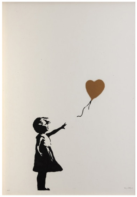 Banksy, ‘Girl with Balloon - Colour Artist Proof (GOLD)’, 2004, Harper Deyong