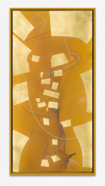 Jorinde Voigt, ‘Immersive Integral / Rainbow Series / The Match V’, 2019, Drawing, Collage or other Work on Paper, Indian ink, gold leaf, pastel, oil crayon, graphite on paper, framed, KÖNIG GALERIE