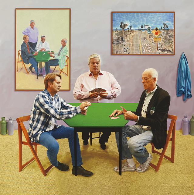 David Hockney, ‘A bigger card players’, 2015, National Gallery of Victoria