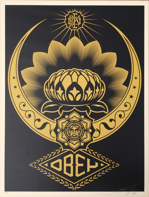 Shepard Fairey (OBEY), ‘Lotus ornament Gold’, ca. 2018, AYNAC Gallery