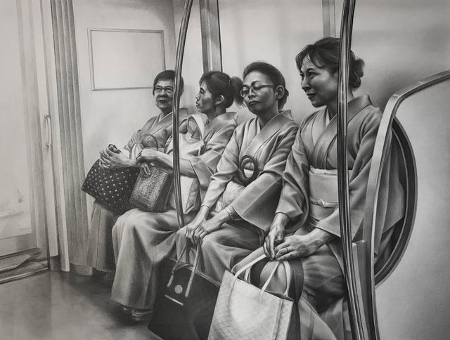 Raul Barrilado, ‘En su mundo VI’, ca. 2019, Painting, Graphite on canvas, Galeria Jordi Barnadas