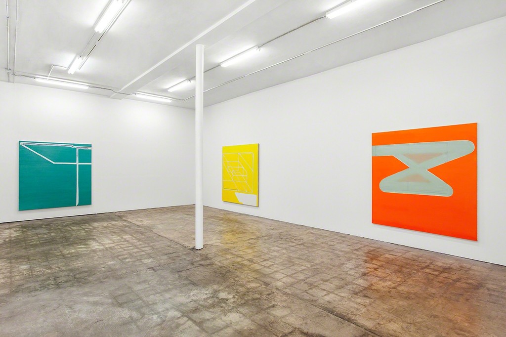 Paul Pagk, Khu, 2013, Amisi, 2014, and Untitled Green in Orange, 2012/2013. Paul Pagk, Khu, 2013, Amisi, 2014, and Untitled Green in Orange, 2012/2013.