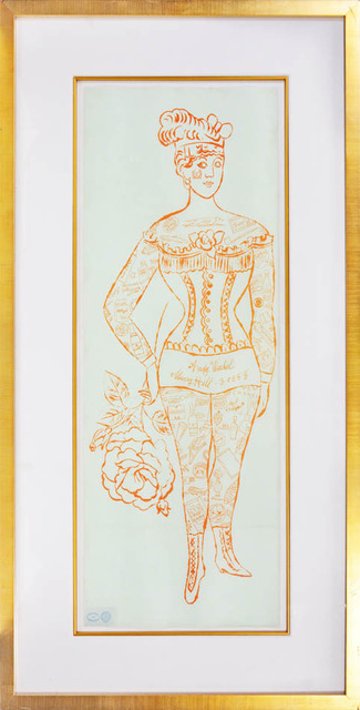 Andy Warhol, ‘Andy Warhol, Tattooed Woman Holding Rose, 1955’, 1955, Shapero Modern