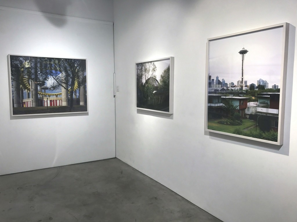 Jade Doskow's exhibtion "Lost Utopias", showcasing old World's Fair Sites, installed in Front Room Gallery. Jade Doskow's exhibtion "Lost Utopias", showcasing old World's Fair Sites, installed in Front Room Gallery.