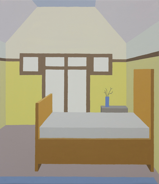 Zsofia Schweger, ‘Bedroom at the Frank Lloyd Wright Home and Studio in Oak Park, Illinois’, 2019, Painting, Acrylic on canvas, Sapar Contemporary